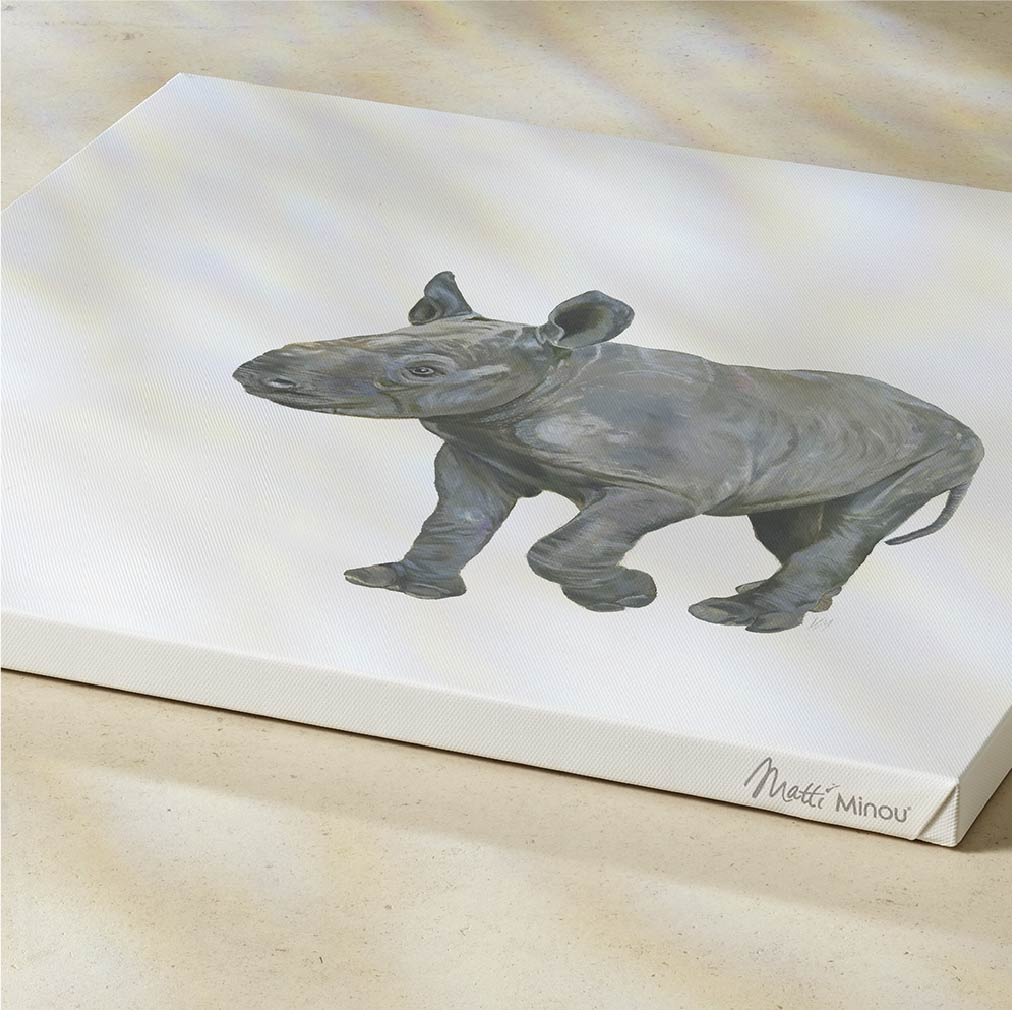 Premium Leinwand NASHORN