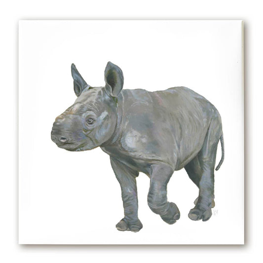 Premium Leinwand NASHORN
