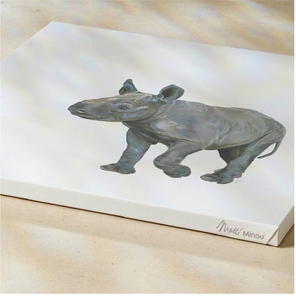 Premium Leinwand NASHORN