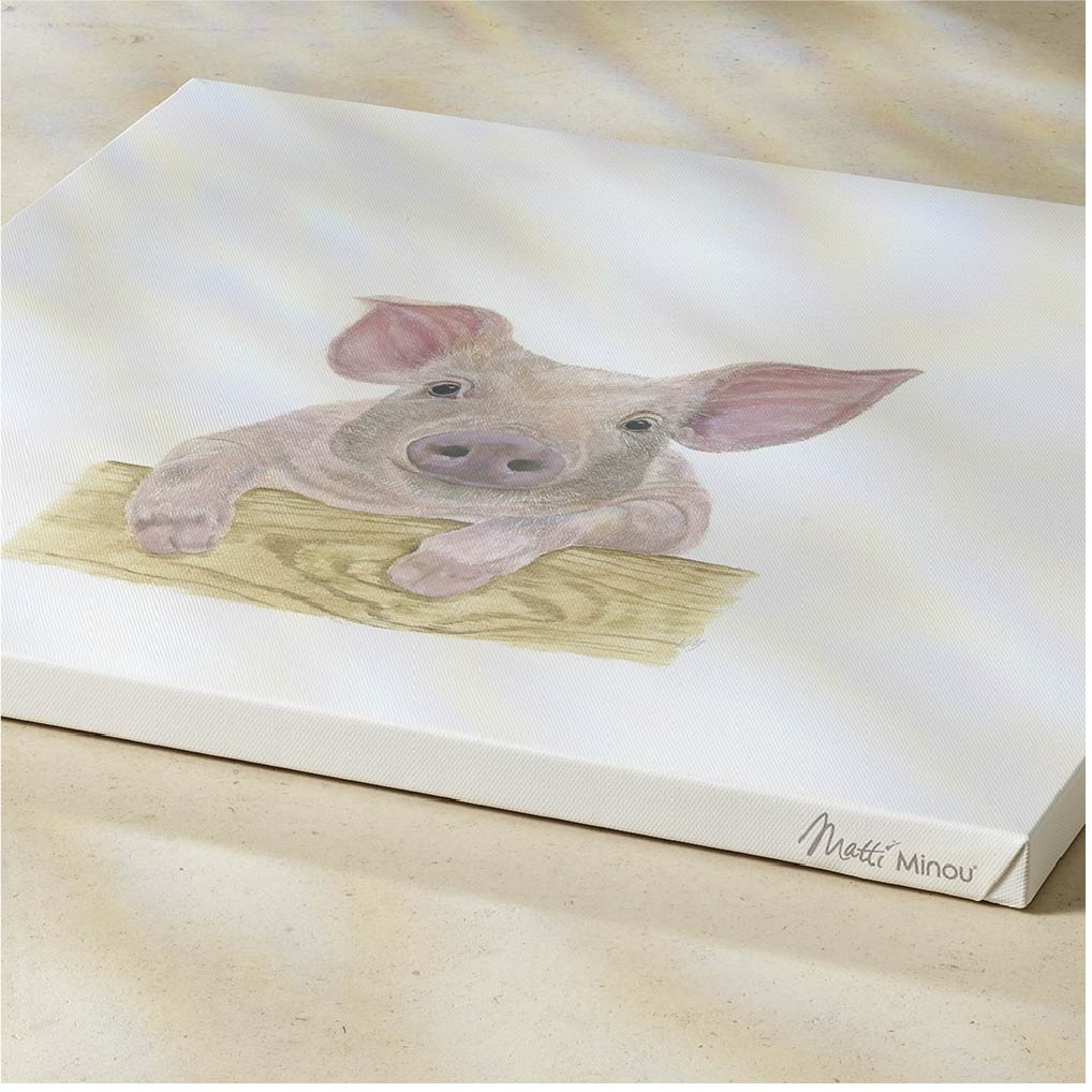 Premium Leinwand SCHWEIN