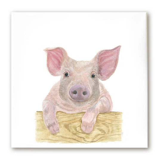 Premium Leinwand SCHWEIN